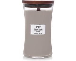 WoodWick Hourglass Large Geurkaars - Fireside - 130 branduren