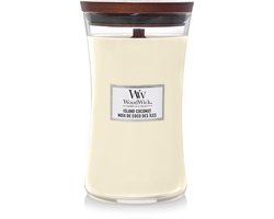 WoodWick Hourglass Large Geurkaars - Island Coconut - 130 branduren