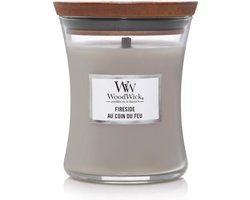 WoodWick Hourglass Medium Geurkaars - Fireside - 60 branduren
