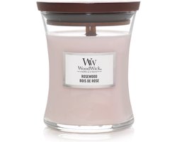 WoodWick Hourglass Medium Geurkaars - Rosewood - 60 branduren