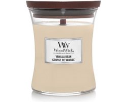 WoodWick Hourglass Medium Geurkaars - Vanilla Bean - 60 branduren