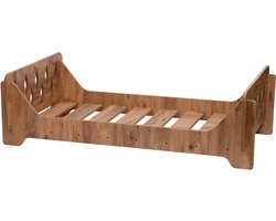 WoodWorks Kinderbed 140x70 CM – Peuterbed MDF Walnoot – Geschikt voor Peuters & Kleuters - Peuterkamer – Stevig & Veilig – Moderne Scandinavische Look