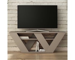 Woody Fashion TV-meubel 110cm | Melamine coating | Licht Mokka