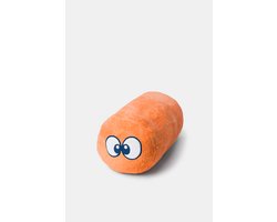 Woody – Rolkussen met Oogjes – Teddy Fleece – 20x24x40 cm - Zacht Oranje
