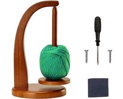 Wool Roller Wool Reel Rotary Yarn Winder Magnetic Yarn Roll Holder for Knitting Accessories Gifts - and Hooks Yarn Winder Yarn Roll Holder (Retro Color)