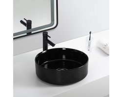 WOON-DISCOUNTER.NL - Alko 37 - Glans zwart - Waskom - - Keramiek - Rond - 251113