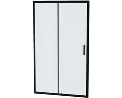 WOON-DISCOUNTER.NL - Arda 120 x 200 - Mat zwart - Schuifdeur - - Nano coating - Easy Clean - Douchewand - 108120
