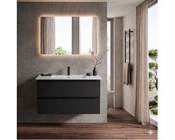 WOON-DISCOUNTER.NL - Kode 80 - Mat zwart - Badmeubel - - 301563