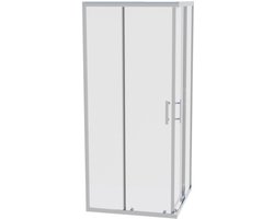 WOON-DISCOUNTER.NL - Krevo 90 x 90 - Chroom - Douchecabine - - Nano coating - Easy Clean - Douchewand - 131090