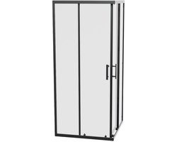 WOON-DISCOUNTER.NL - Krevo 90 x 90 - Mat zwart - Douchecabine - - Nano coating - Easy Clean - Douchewand - 121090
