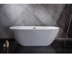 WOON-DISCOUNTER.NL - Lubana 170 - Glans wit - Vrijstaand bad - Wit - 170 x 75 x 56 cm - Vrijstaand - Acryl - Ovaal- 151252