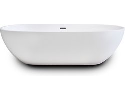 WOON-DISCOUNTER.NL - Lubana 170 - Mat wit - Vrijstaand bad - Wit - 170 x 75 x 56 cm - Vrijstaand - Acryl - Ovaal- 151339