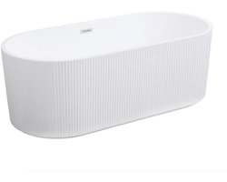 WOON-DISCOUNTER.NL - Magnus 170 - Mat wit - Vrijstaand bad - Wit - 170 x 80 x 60 cm - Vrijstaand - Acryl - Ovaal- 151345