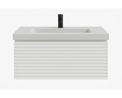 WOON-DISCOUNTER.NL - Mynte 80 - Glans wit - Badmeubel - - 301621