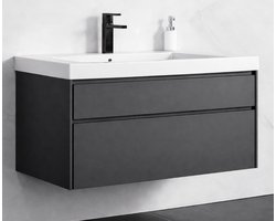 WOON-DISCOUNTER.NL - Rani 80 - Donkergrijs - Badmeubel - - 301678