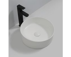 WOON-DISCOUNTER.NL - Stamvik 37 - Mat wit - Waskom - - Keramiek - Rond - 251098