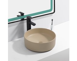 WOON-DISCOUNTER.NL - Venta 37 - Beige - Waskom - - Keramiek - Rond - 251102