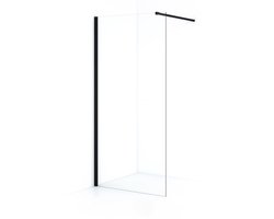 WOON-DISCOUNTER.NL - WOON-DISCOUNTER.NL - Roka 35 x 200 - 8mm - Inloopdouche - Mat zwart profiel - Nano coating - Easy Clean - Douchewand - 101035BLK - Mat zwart profiel - 101035BLK