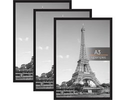Woonaccessoire - Set van 3 - Kunststof - Zwart