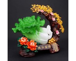 Woonaccessoires Citrien Reiki Steen Fortune Artist Groene Jade Kool Geldboom Decoratie Kantoor Thuis TV Kast Opening Housewarming Gift Decoratieve accessoires/sculpturen 0531 (Maat: B)
