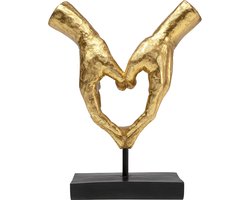 Woonaccessoires handen hart goud staand 33cm Kare Design