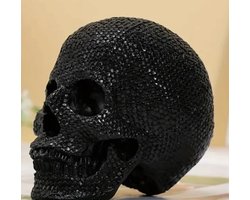 woonaccessoires - skull schedel - kleur zwart - mooie details - doodskop - black - deco - decoratie - beeld -cadeau - kadotip - uniek