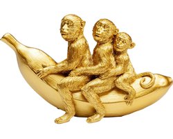 Woonaccessoires trio gouden apen banaan Kare Design