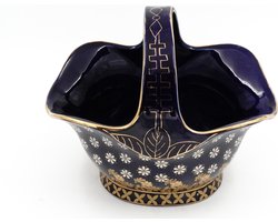 Woondecoratie / Chinese Woondecoratie – Porselein – DonkerBlauw – Mandvormig