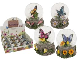 woonDecoratie Schudbol vlinder 6x8,5cm