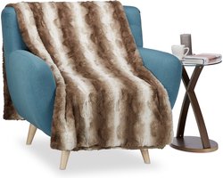 woondeken imitatiebont - 150 x 200 cm - voor bank en bed - groot - dik