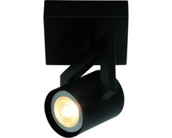 Woonexpress - Spot Valvoled Zwart - Metaal Zwart - 11x11x11cm (hxbxd)