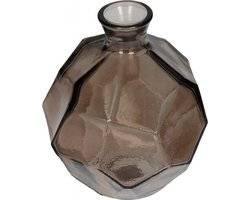 Woonexpress - Vaas Scherf Bruin - Glas Bruin - 18x16x16cm (HxBxD)