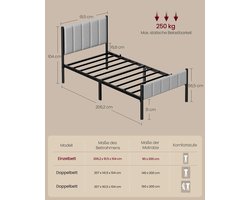 Woongenotonline - Eenpersoonsbed met hoofdbord - Comfortabel - Met opbergruimte