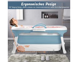 Woongenotonline - Opvouwbaar bad voor volwassenen - Ideaal voor kleine badkamers - Ergonomisch comfort