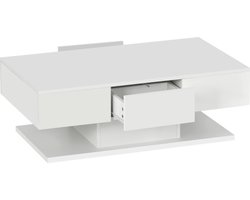 Woonkamer 2 lades banken bureau kantoor moderne theetafel met witte lades hoogglans salontafel 100cm