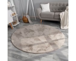 Woonkamer hoogpolig tapijt imitatiebont moderne effen kleuren pluizig zacht