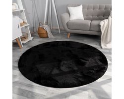 Woonkamer hoogpolig tapijt imitatiebont moderne effen kleuren pluizig zacht