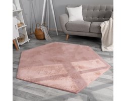 Woonkamer hoogpolig tapijt imitatiebont moderne effen kleuren pluizig zacht