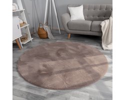 Woonkamer hoogpolig tapijt imitatiebont moderne effen kleuren pluizig zacht