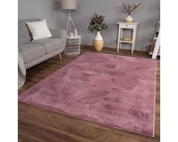 Woonkamer hoogpolig tapijt imitatiebont moderne effen kleuren pluizig zacht