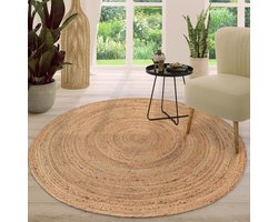 Woonkamertapijt Rond Handgeweven Kortpolig Effen Design Modern