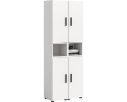 Woonkast in wit - Moderne woonwand met opbergruimte - 178 cm hoog