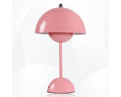 WoonWonder Lumière Botanique Oplaadbare Tafellamp - Elegant - Oplaadbaar - Dimbaar - 32 CM - Roze