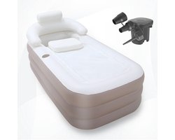 WoonWonder| Opblaasbaar ligbad | Opvouwbaar bad voor volwassenen | Opblaasbaar bad | Ligbad | Zitbad volwassenen | Opblaasbad | Bad | Badkuip