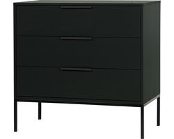 WOOOD Adam Ladekast - Grenenhout - Zwart - 93x94x52