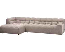WOOOD Allure Chaise Longue Bank - Polyester - Bruin Melange-79x324x165