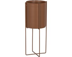 WOOOD Arda Plantenpot - Metaal - Toffee Bruin - 48x20x20