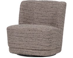 WOOOD Atty Draaifauteuil - Grove Melange - Beige - 75x74x65