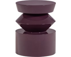 WOOOD Auren Bijzettafel - Hout - Hoogglans Paars/Bruin