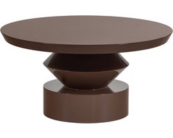 WOOOD Auren Salontafel - Hout - Hoogglans Bruin - 42x80x80